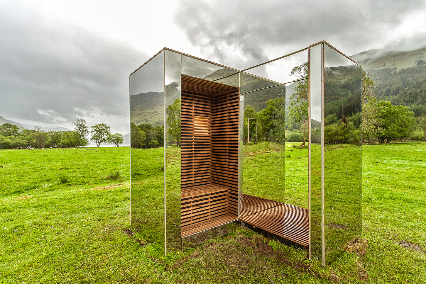 The Lookout A Mirror Cube Installation a