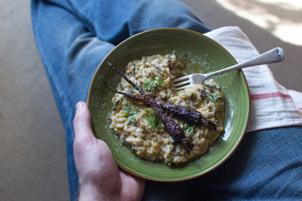 Truffle risotto with duck fat carrots