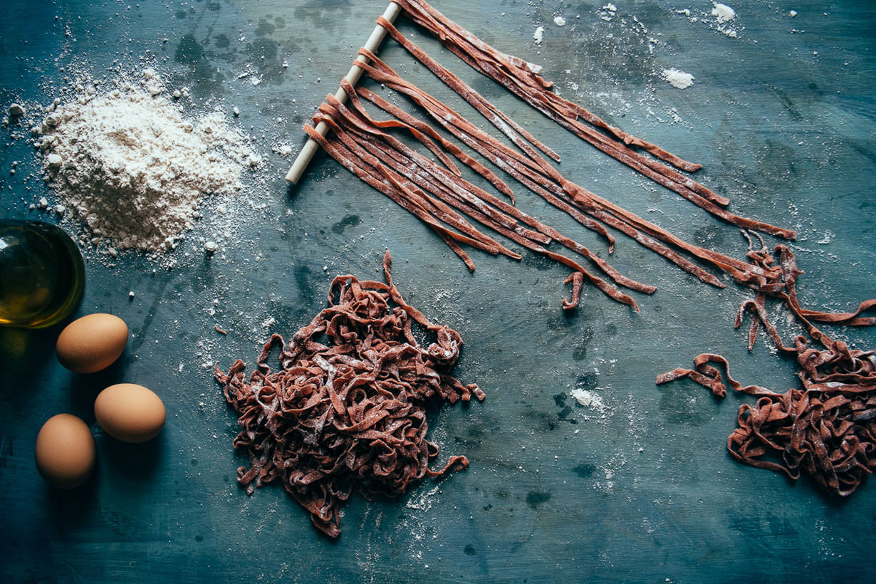 homemade_spelt beetroot pasta