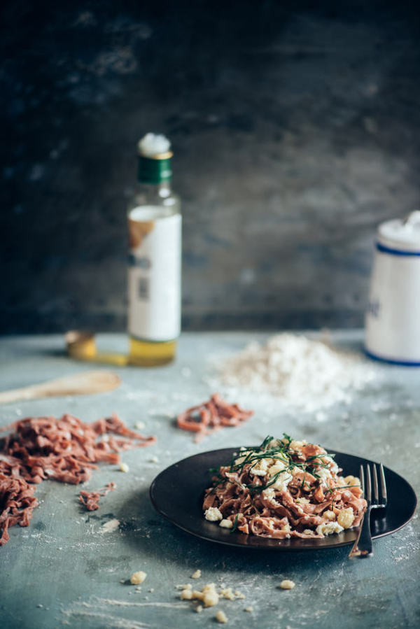 homemade_spelt beetroot pasta_