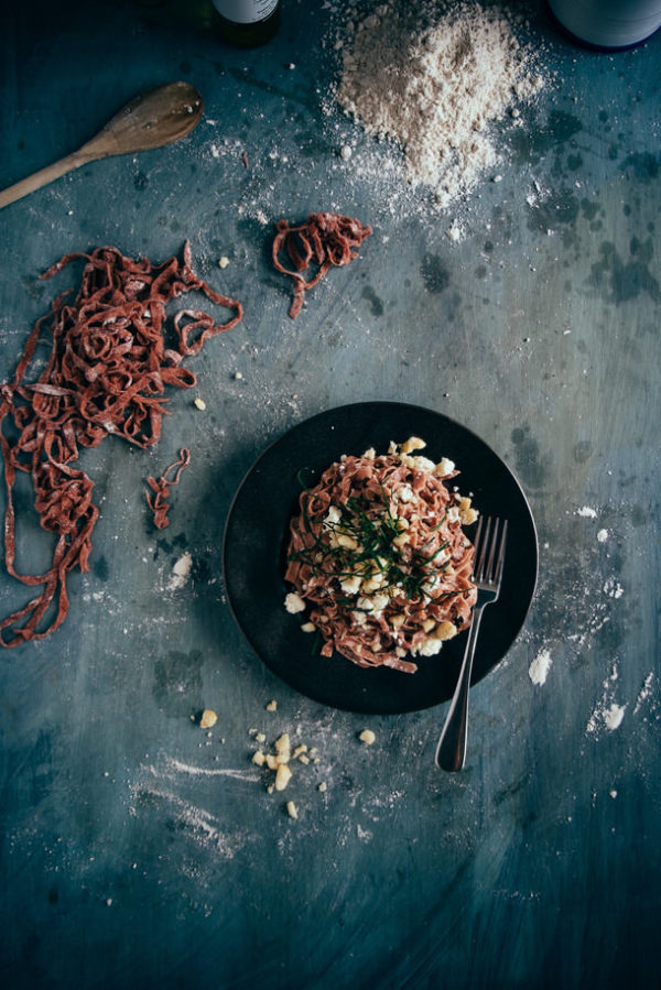 homemade_spelt beetroot pasta_