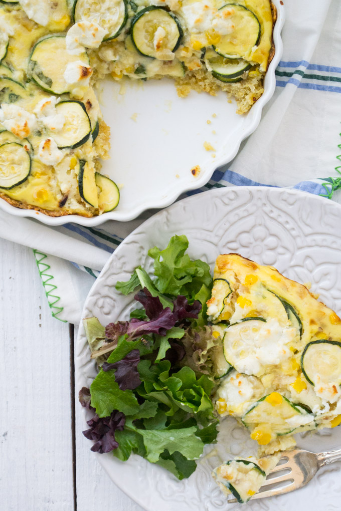 Zucchini Quiche with a Quinoa Crust