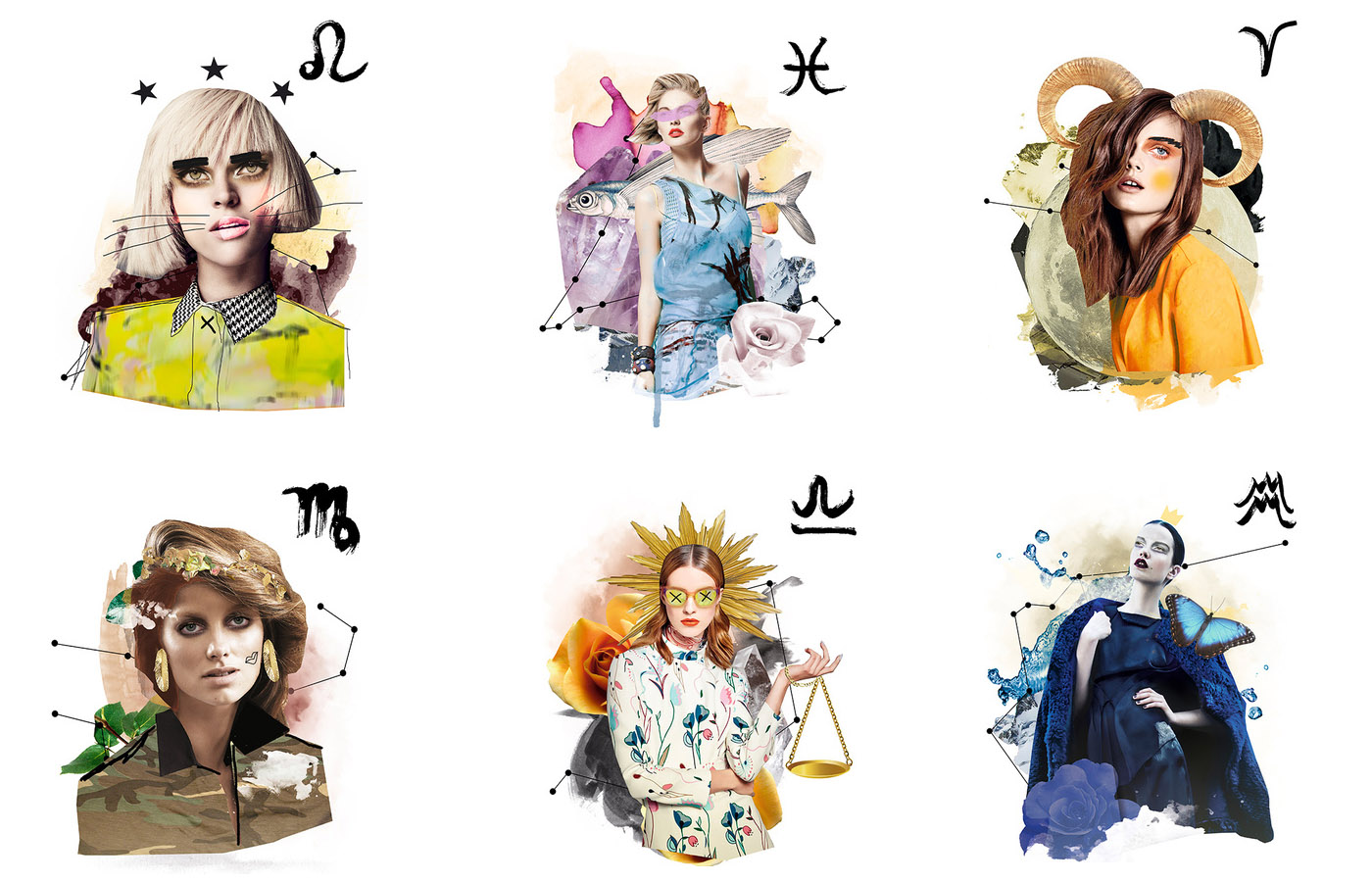 horoscope illustrations prince lauder for vogue mexico