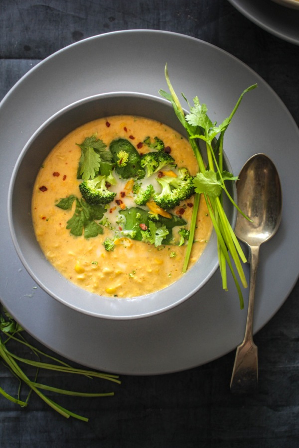 spicy thai corn soup