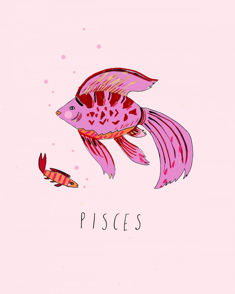 katy smail horoscope illustrations Picses