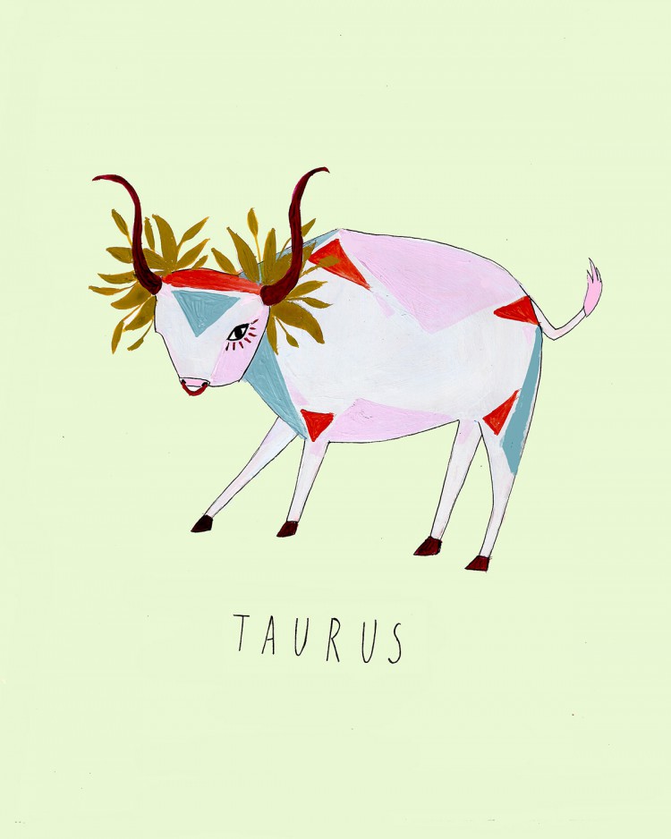 katy smail horoscope illustrations Taurus