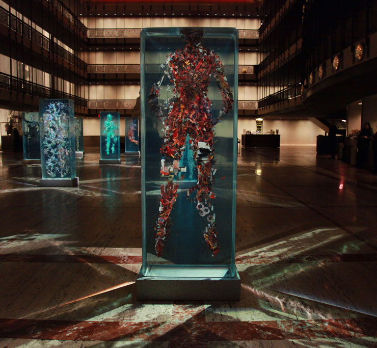 Image result for dustin yellin glass sculptures