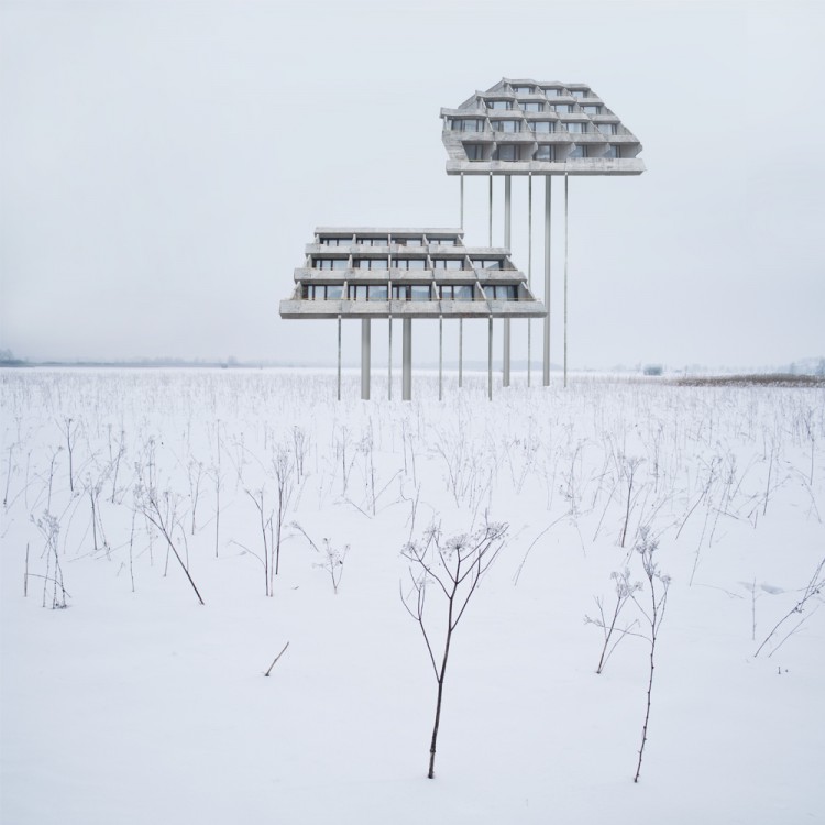 matthias jung surreal homes collages