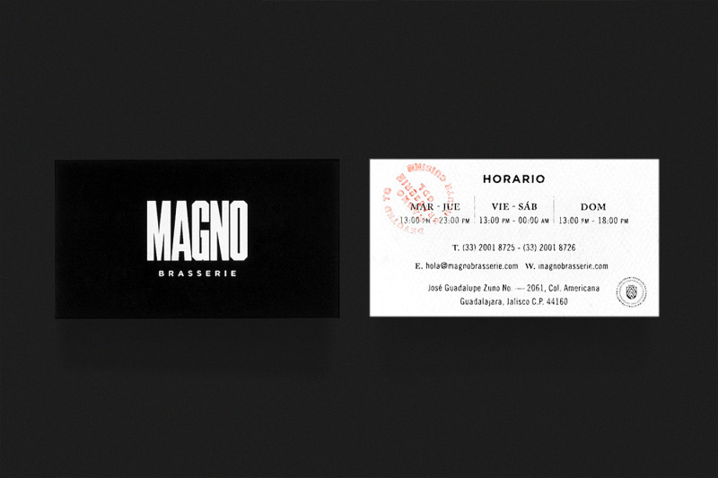 magno brasserie Guadalajara identity anagrama