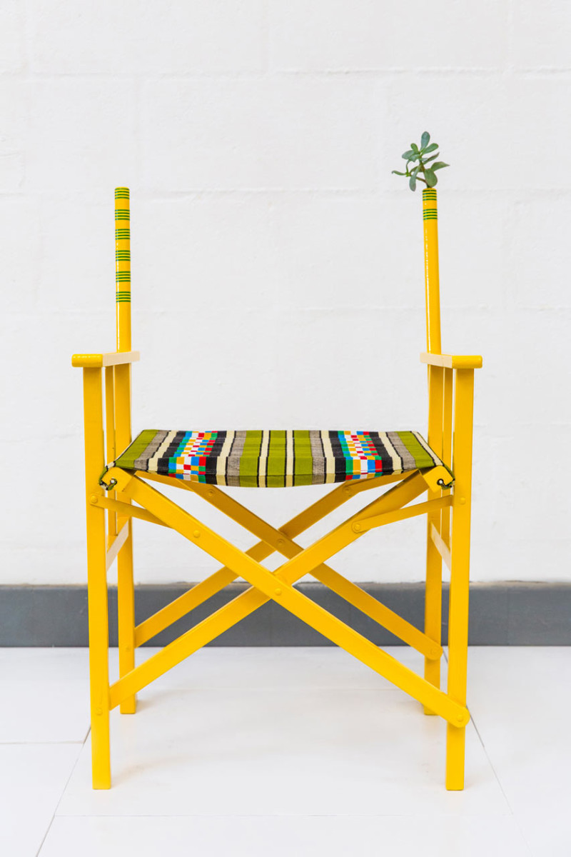 Yinka Ilori Yinka Illori chairs upcycled chairs Nigerian Heritage Design