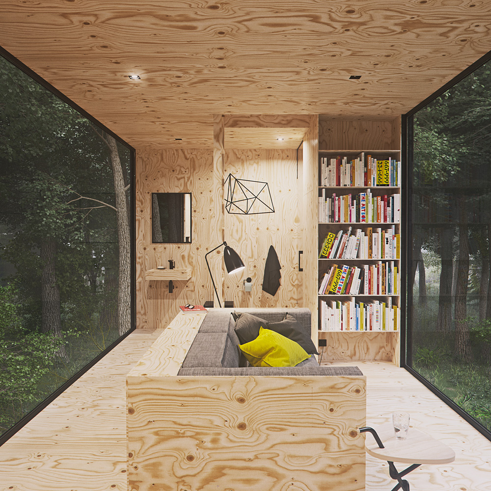 tomek michalski forest cabin concept