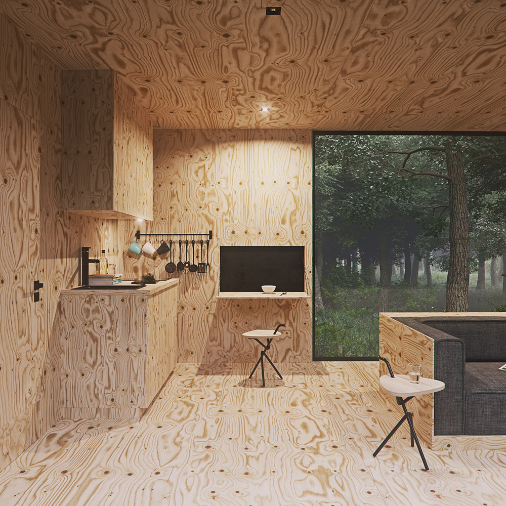 tomek michalski forest cabin concept