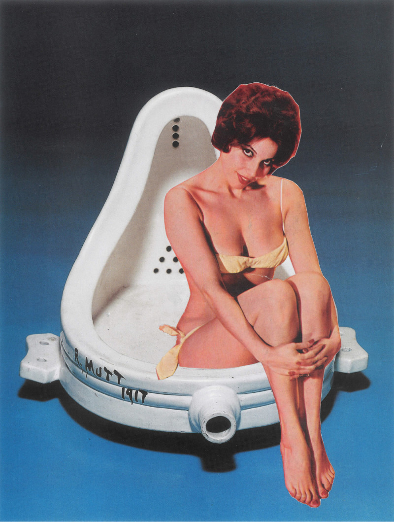 James springall collage Bathing in the fountain_trend