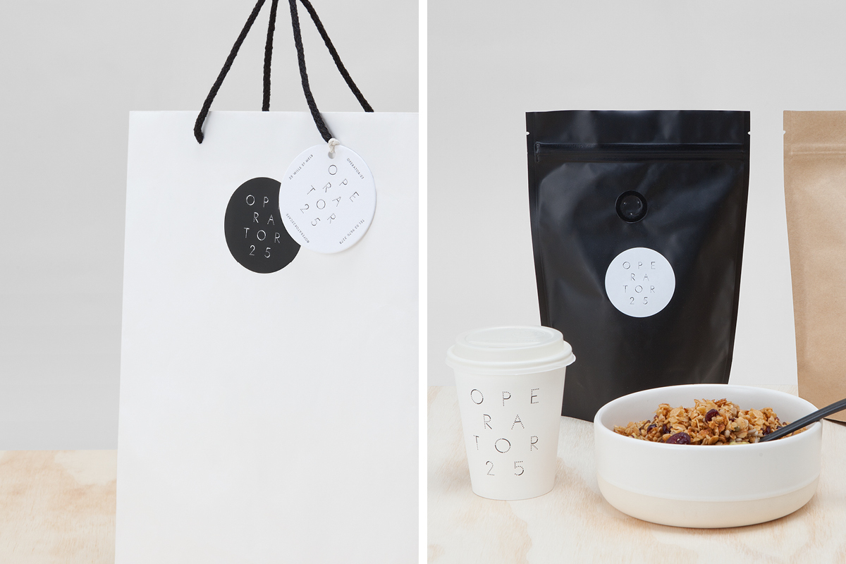 branding for operator cafe by pop pac