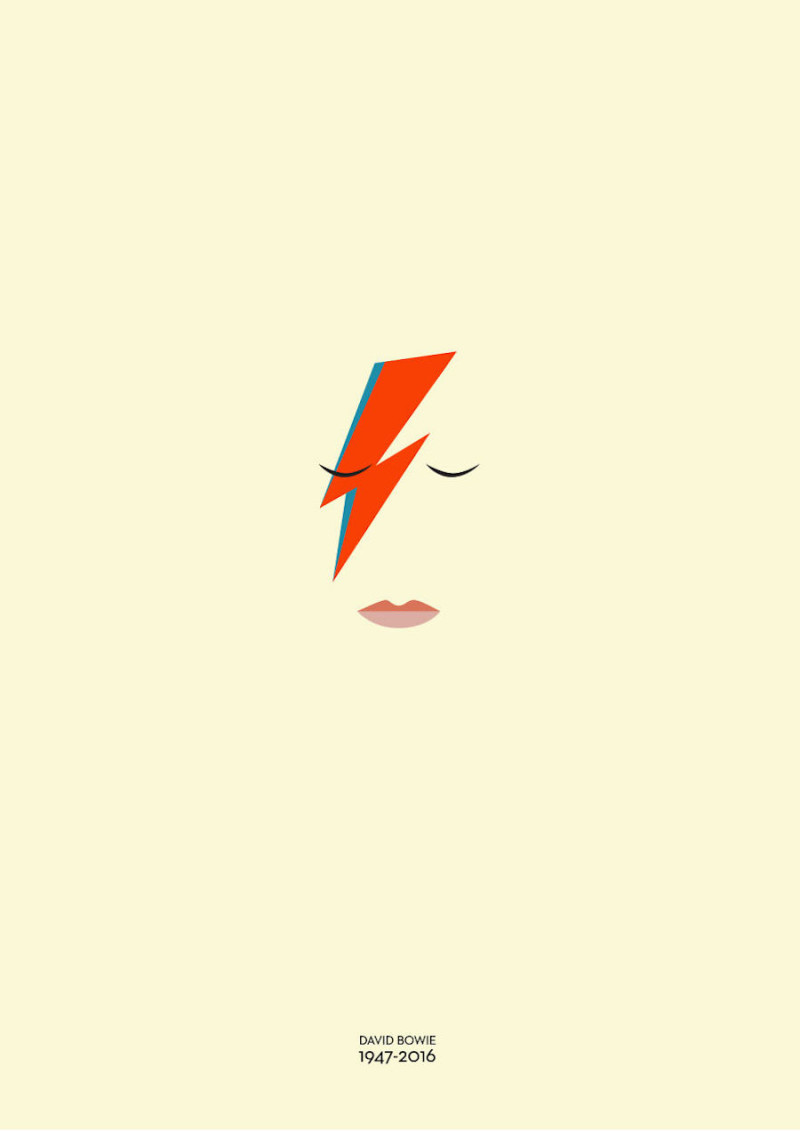 david bowie tribute with minimal posters by gorgi janevski