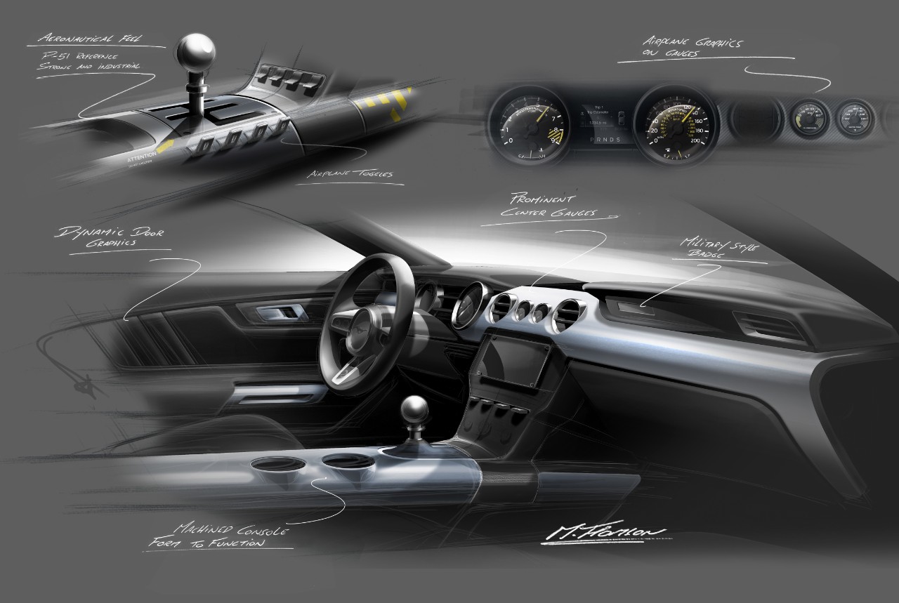 mustang ideation sketches
