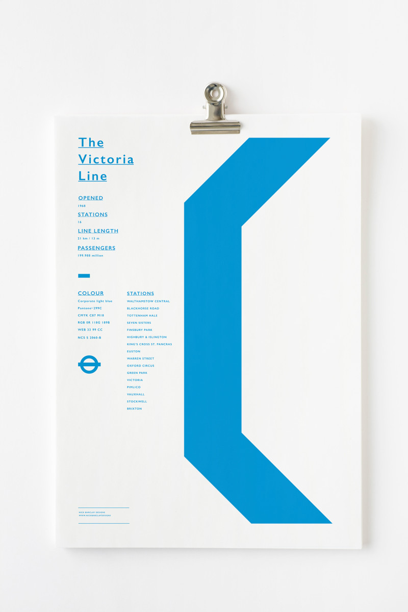 London underground graphic poster nick barclay