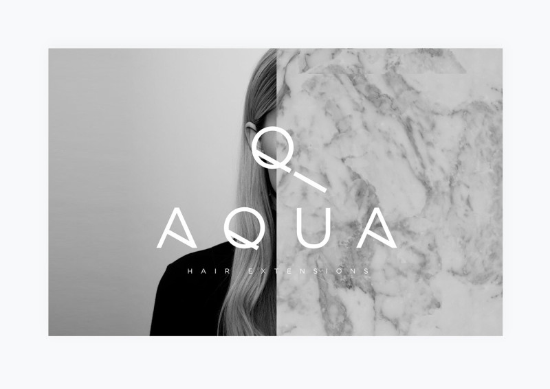 aqua hair extensions branding saxon campbell