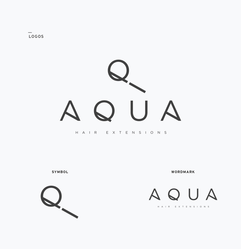 aqua hair extensions branding saxon campbell