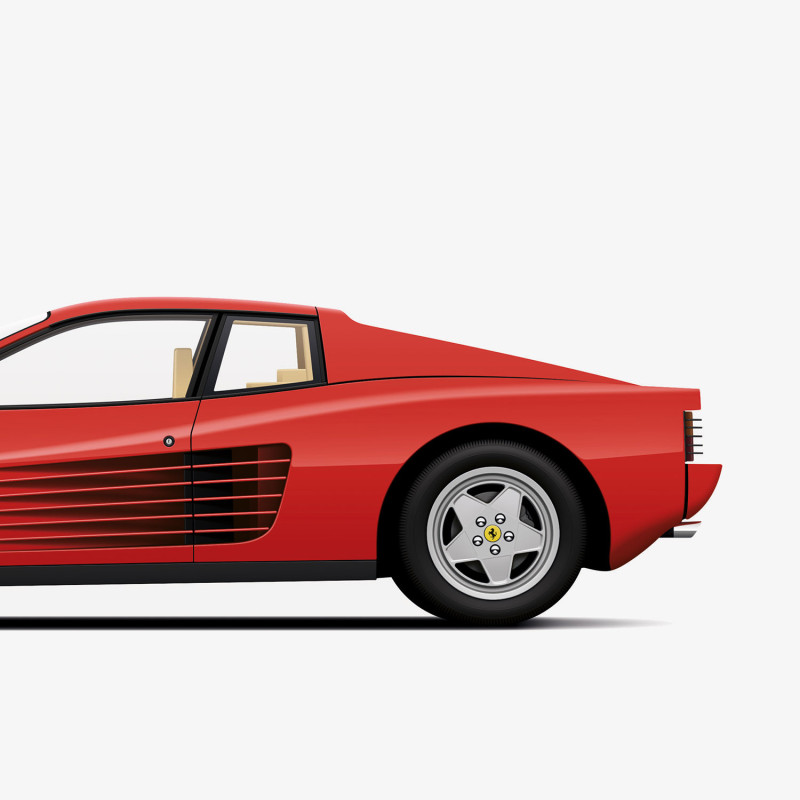 ptrl car classic posters testarossa