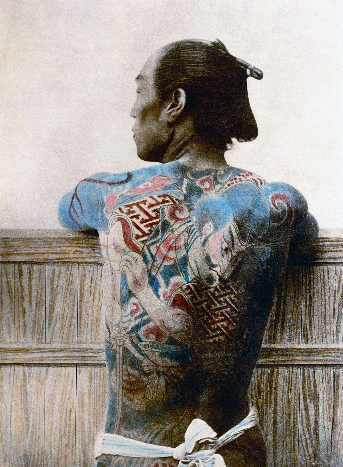 vintage hand colored samurai photos