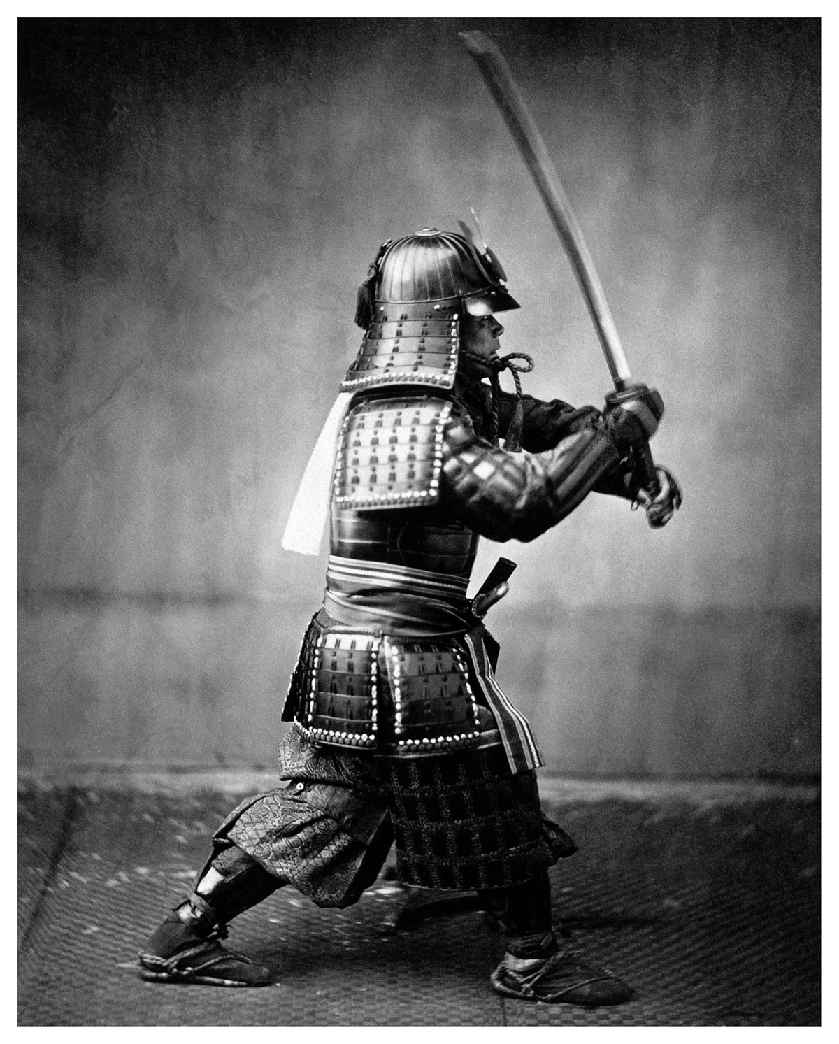 vintage hand colored samurai photos