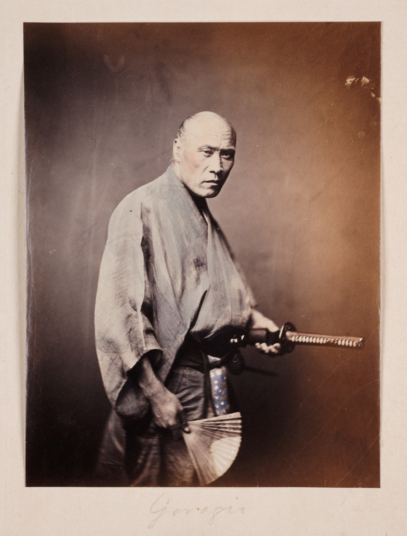 vintage hand colored samurai photos