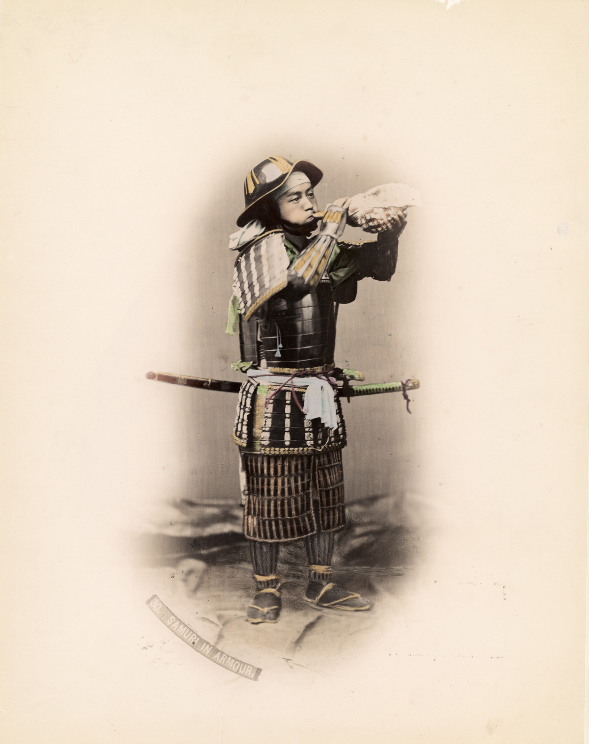 vintage hand colored samurai photos