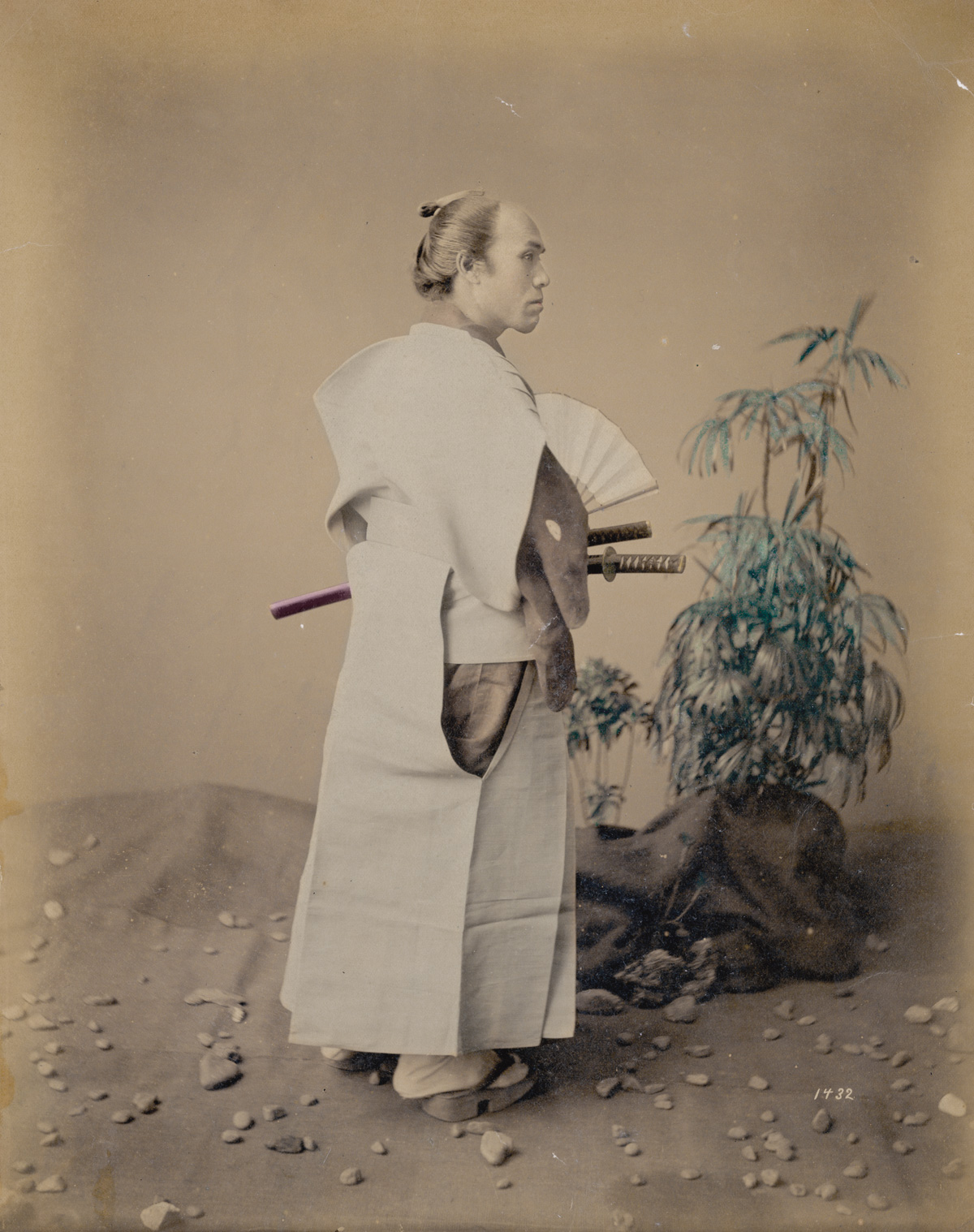 vintage hand colored samurai photos