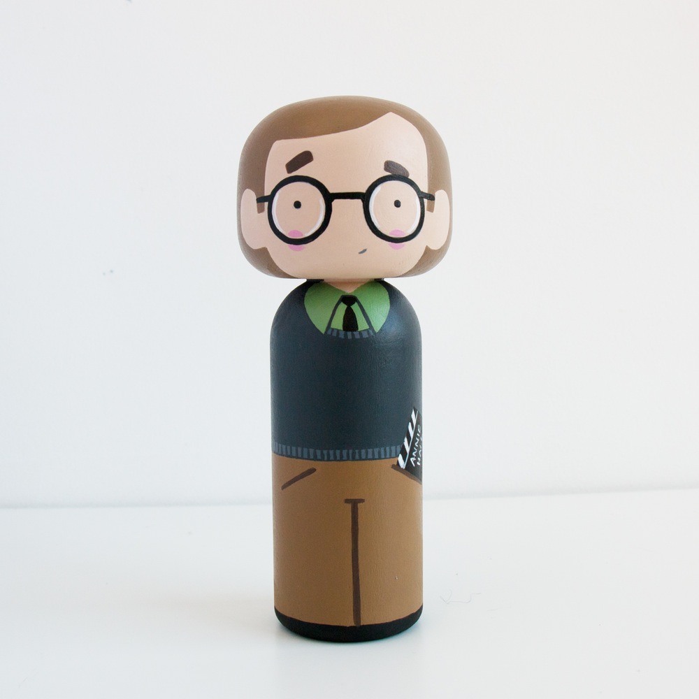 woody allen kokeshi wood figure becky kemp