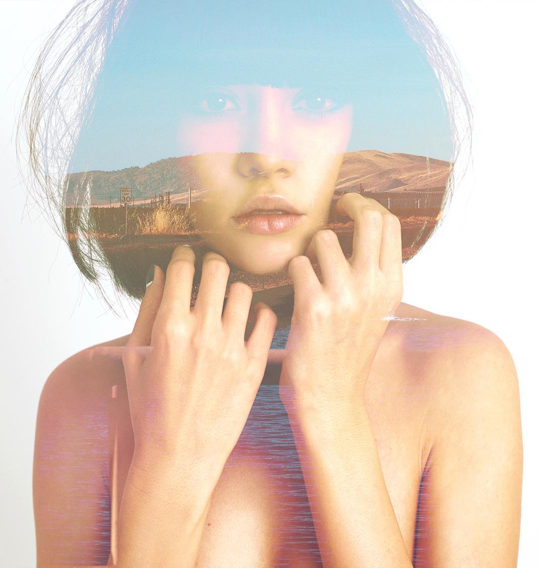 slimesunday glitch art surreal collages