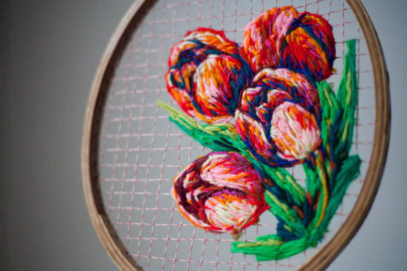 danielle clough turns tennis rackets into art bjects