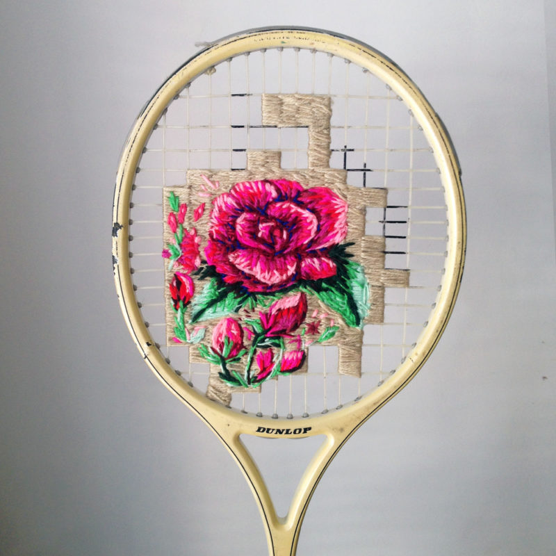 danielle clough turns tennis rackets into art bjects