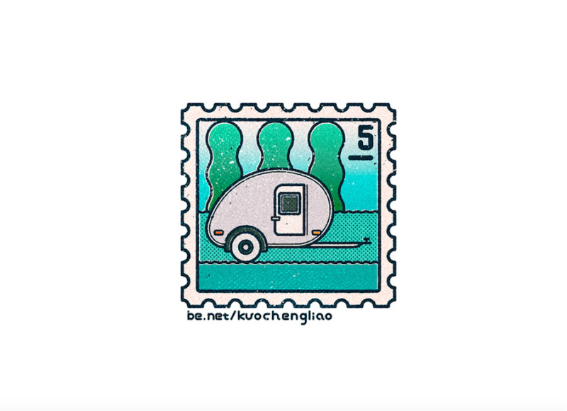 dream house stamp collection by kuocheng liao