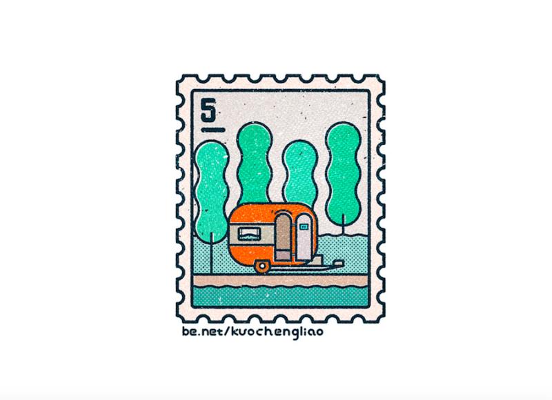 dream house stamp collection by kuocheng liao