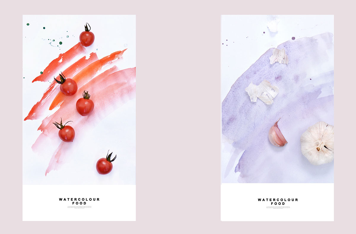 food in watercolour