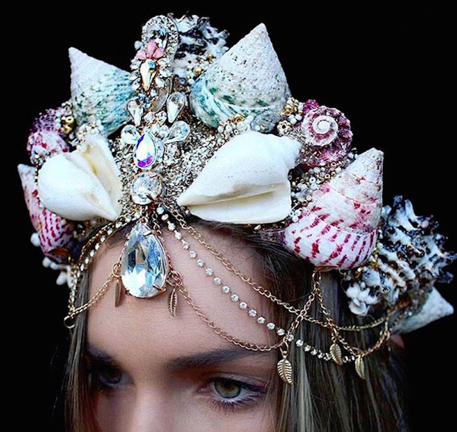 mermaid crown for bruning man