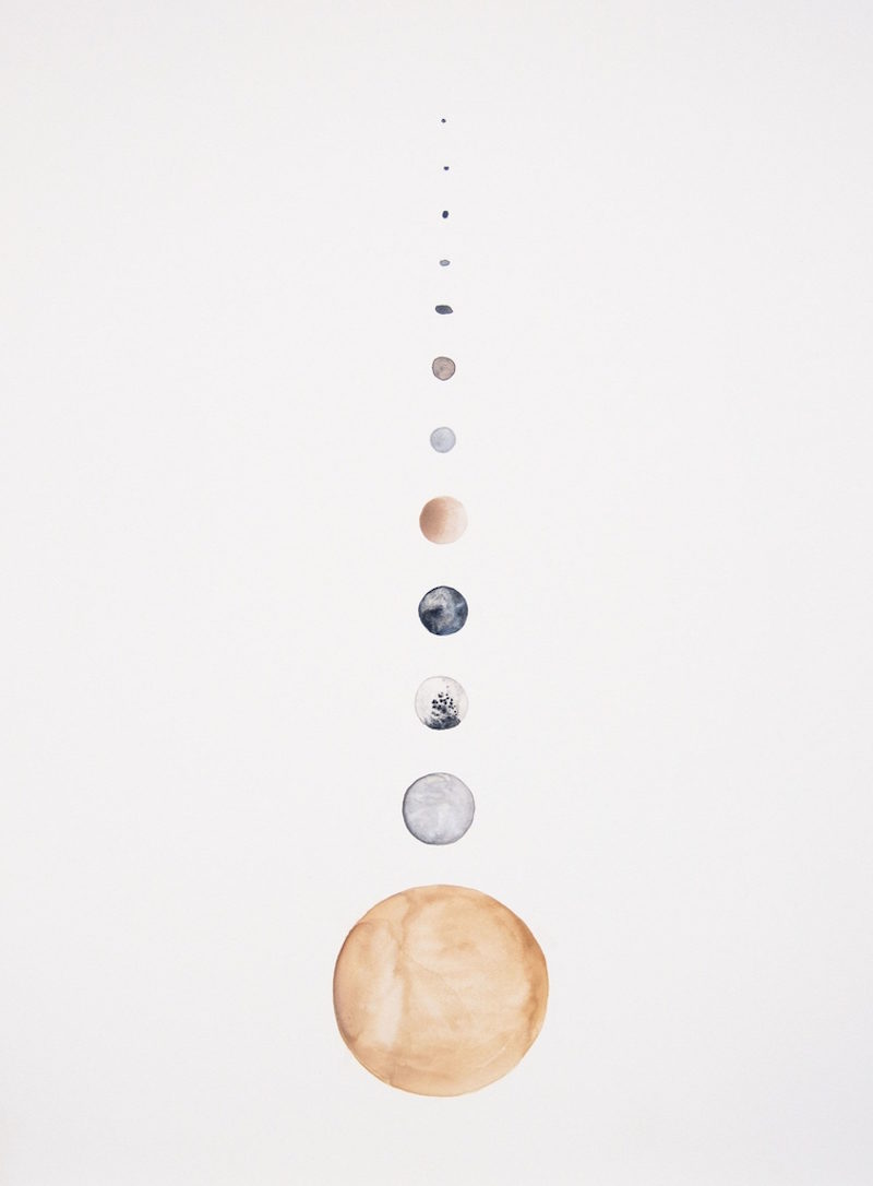 pastel take on the solar system