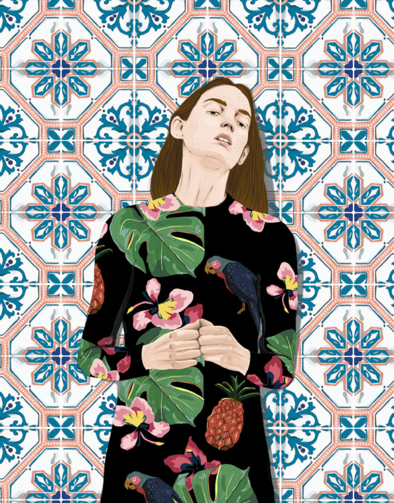 stefania tejada girls botanical illustrations