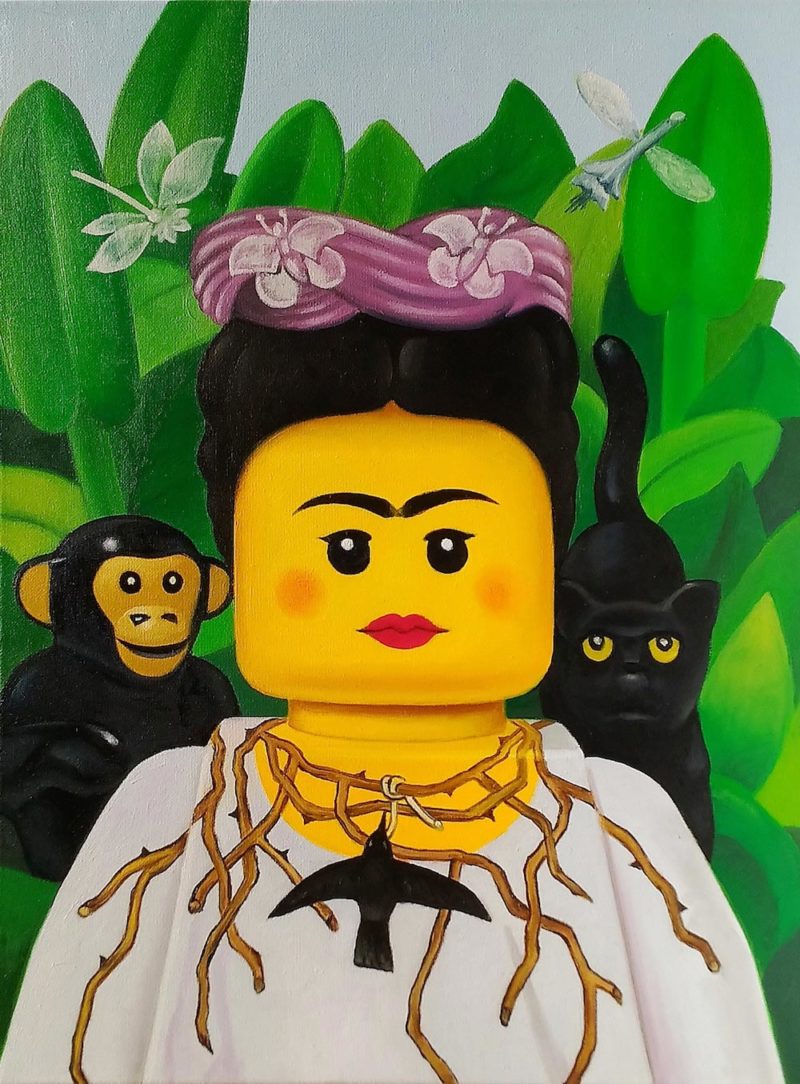 Stefano Bolcato iconic paintings lego portrait