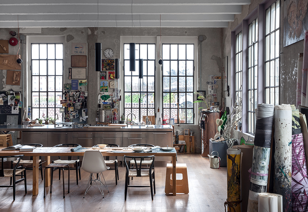 Brick Industrial Artist Loft Tour Photos