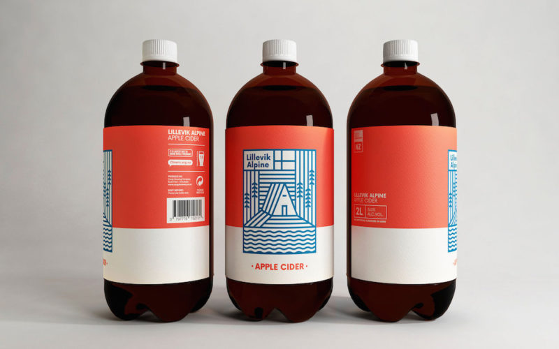 lillevik alpine cider visual identity by makebardo