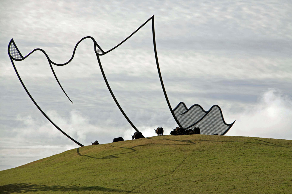 horizons installation by neil dawson at gibbs farm