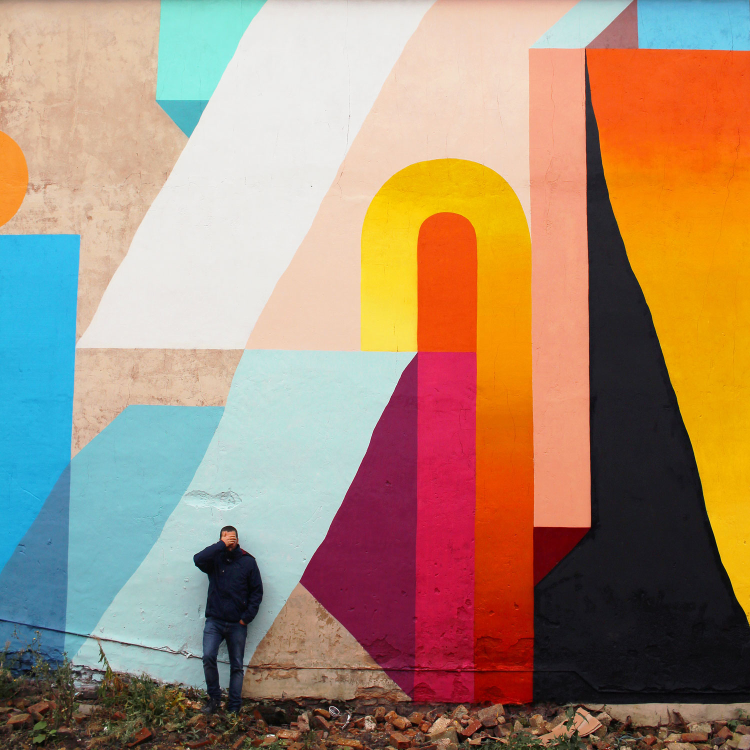 geomtric murals by nelio