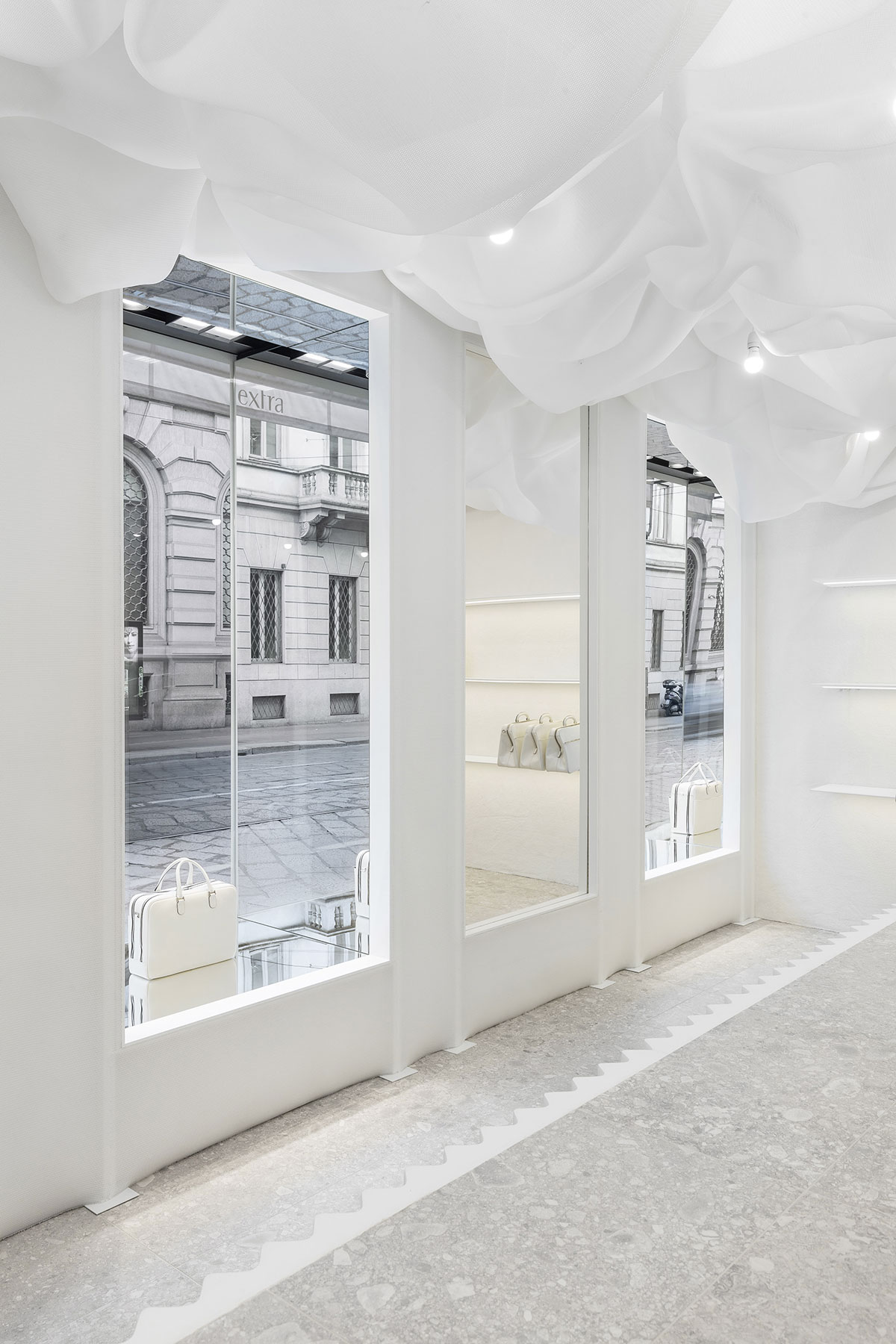 ultra white valextra flaship milan by snarkitecture