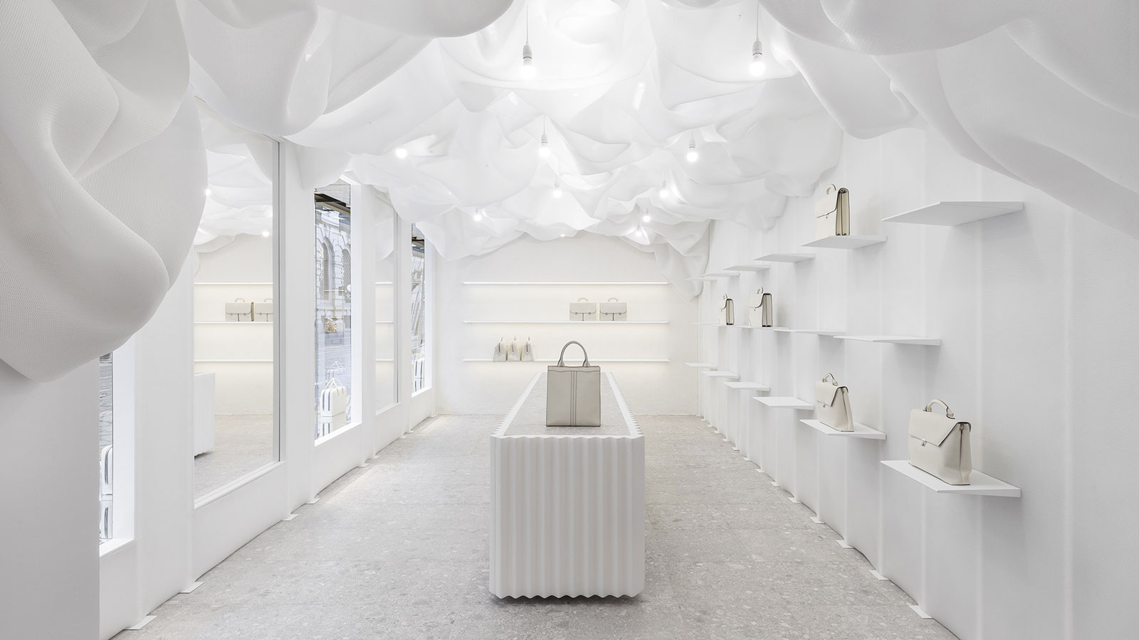 ultra white valextra flaship milan by snarkitecture