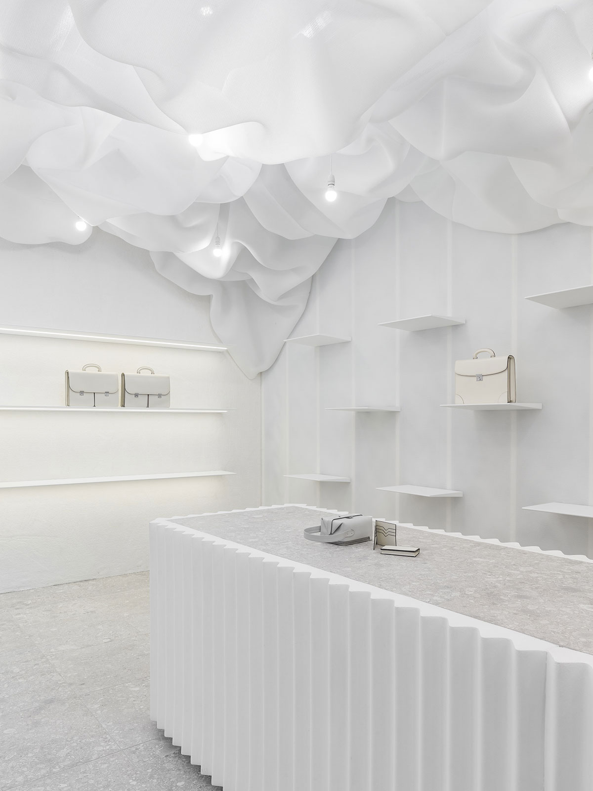 ultra white valextra flaship milan by snarkitecture