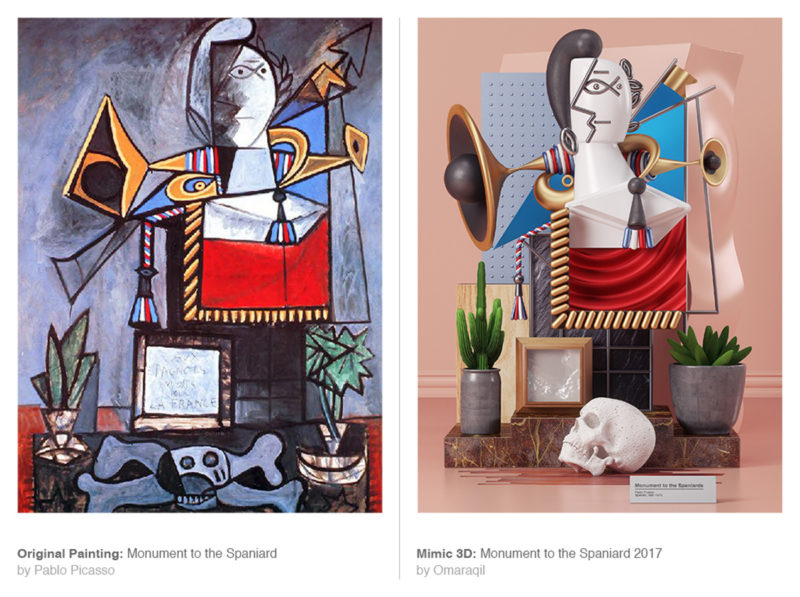 d illustrations mimic pablo picasso