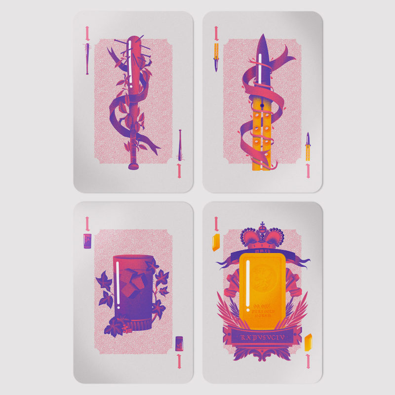 graphic playing cards gang by ropa sucia