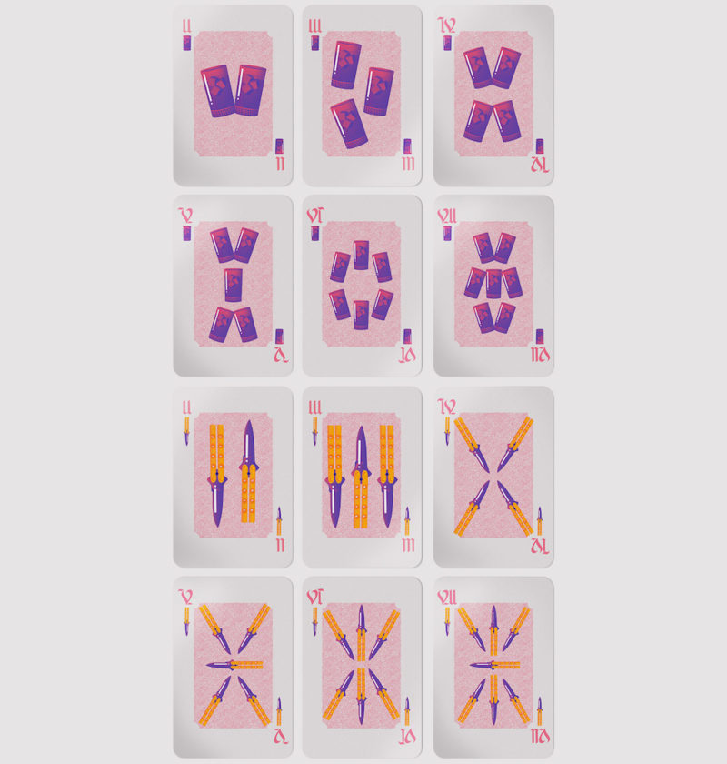 graphic playing cards gang by ropa sucia